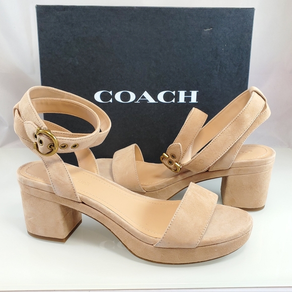 NWT$282 Coach Serena Block Heel Platform Sandal Heel Shoes Sz 10 - Picture 3 of 10
